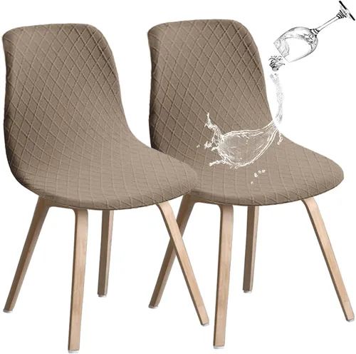 Vista 20 de Juego de 2 fundas de jacquard para silla, elásticas, impermeables, escandinavas, para sillas de comedor, lavables, modernas, fundas de asiento