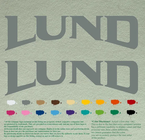 Vista 2 de Pair Lund - Calcomanías de vinilo de repuesto compatibles con lancha, motor fuera de borda, juego de 2 (12 pulgadas, negro 070)