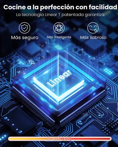 Vista 7 de Nuwave Brio Plus - Freidora de aire de 8 cuartos de galón, nuevo y mejorado, revestimiento de cerámica sin PFAS