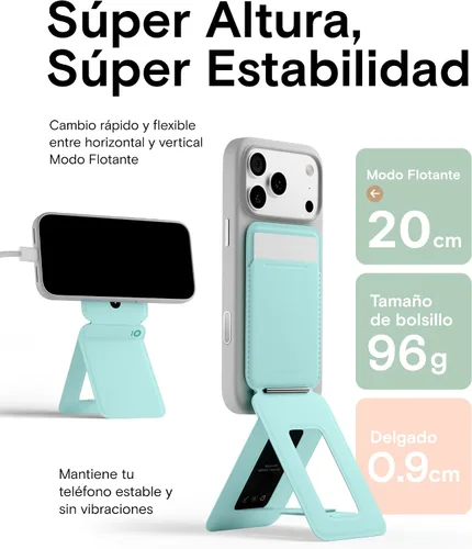 Vista 6 de MOFT MOVAS - Billetera con trípode para teléfono, 3 en 1, soporte magnético compatible con NFC, soporte para tarjetas ajustable de cuero vegano