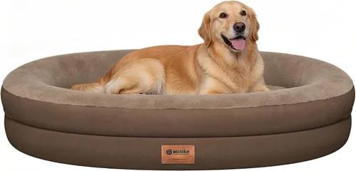 Vista 33 de Cama ortopédica lavable grande para perros: Cama de espuma viscoelástica impermeable para mascotas con refuerzos - Funda ortopédica extraíble