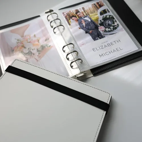 Vista 39 de Álbum de Fotos de Cabina de Fotos 2x6 - Cuaderno con Purpurina de 6 Anillos Carpeta Brillante con 20 Fundas para Fotos de 2 por 6 - Se Adapta a 80
