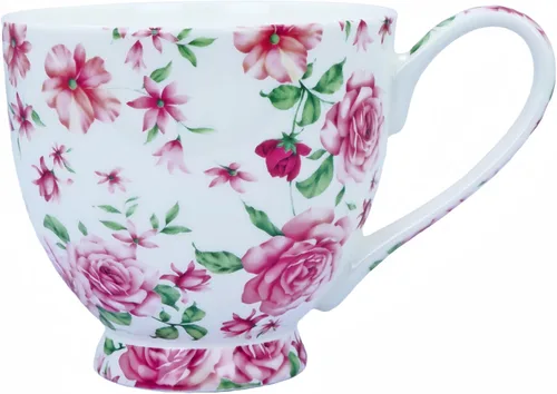 Vista 8 de Tazas de café de porcelana de hueso de 16oz para mujeres Tazas Flora Tazas de café y té Novedades Tazas de café para regalar a mujeres, mamá, amigas