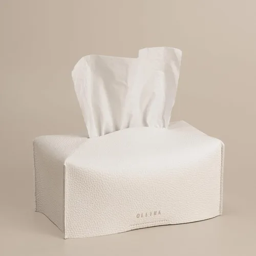 Vista 10 de OLETHA Funda para Caja de Pañuelos Rectangular Estética, Portador de Pañuelos de Caja Plana Mediana Rectangular, Negro