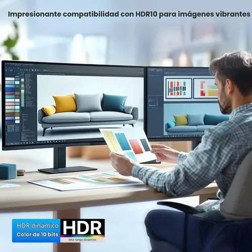 Vista 5 de Cable Matters Adaptador USB C MST de pantalla cuádruple 4K, HDMI/DP