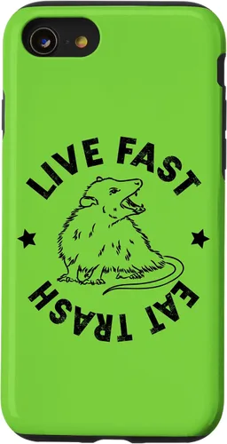Vista 18 de iPhone 16 Funny Live Fast Eat Trash Possum Lover Case
