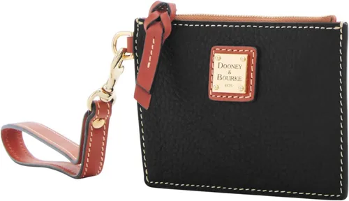 Vista 2 de Dooney & Bourke Bolso de mano, Pebble Grain Zip Top Card Case Wristlet Negro