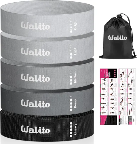 Vista 9 de Fabric Resistance Bands for Working Out - Booty Bands for Legs -Glutes Training for Women and Men - Exercise Bands for Squats, Yoga, Physical