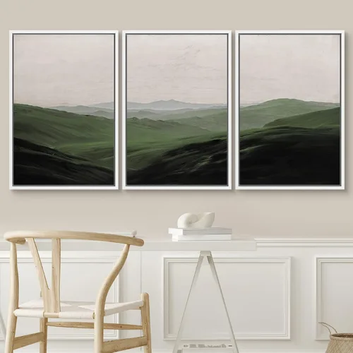 Vista 166 de SIGNWIN Lienzo enmarcado para pared, juego de arte de collage de hojas transparentes en blanco y negro, ilustraciones de naturaleza silvestre, arte