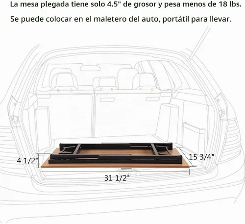 Vista 8 de Need Escritorio pequeño plegable para computadora, mesa de escritura