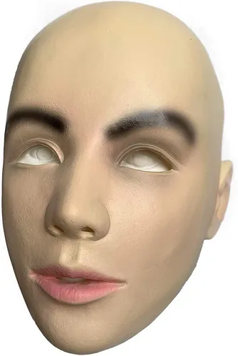 Vista 2 de Máscara realista de látex humano para Halloween, mascarada, novedad, vestido de disfraz