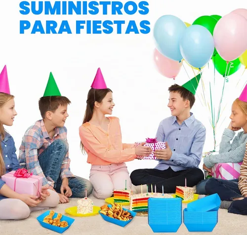 Vista 5 de Uiifan 200 bandejas de papel desechables para alimentos y barcos, resistentes a la grasa, bandeja de cartón para perros calientes, soporte para Azul