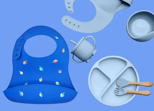 Vista 3 de The Dreidel Company Babero para bebé Hanukkah