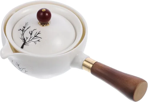 Vista 6 de KICHOUSE Tetera vintage Kung Fu tradicional patrón porcelana tetera infusor hojas sueltas ideal para fiestas de oficina en casa