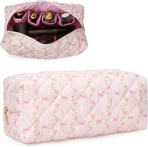 Vista 14 de HiTotes Bolsa de viaje para herramientas para el cabello, compatible con Dyson Airwrap, bonita funda de viaje floral para Shark Flexstyle Forro a