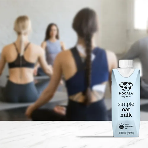 Vista 5 de Mooala Leche de avena simple orgánica, cajas de cartón individuales de una sola porción, 3 ingredientes, sin gomas, sin aceite, sin rellenos sin