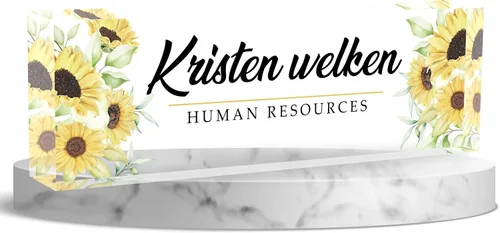 Vista 13 de Placa de nombre de escritorio personalizada, placa de identificación acrílica personalizada para decoración de escritorios, regalos