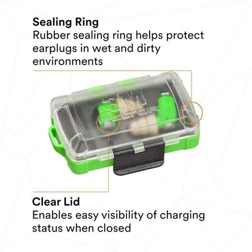 Vista 8 de 3M PELTOR EEP-100 Kit de tapones para los oídos, recargable, reducción de ruido, construcción, fabricación, mantenimiento