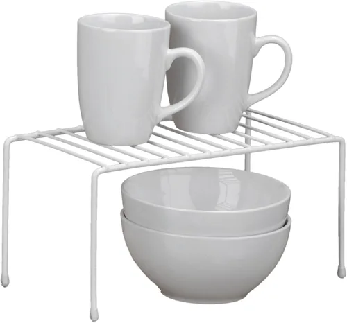 Vista 4 de Kitchen Details Organizador de estante auxiliar De pie independiente Organizador de gabinete y encimera Platos Tazas Tazones Pequeño