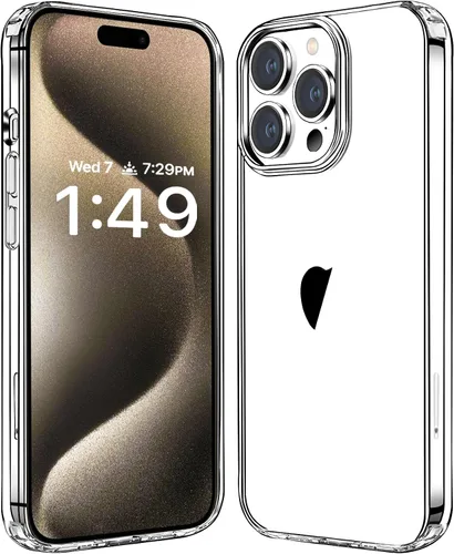 Vista 11 de JJGoo Compatible con iPhone 16 Pro Max Funda transparente, transparente a prueba de golpes, funda protectora trasera de policarbonato duro