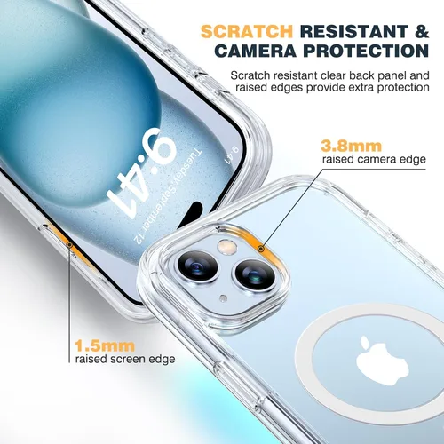 Vista 477 de DIACLARA - Funda transparente compatible con iPhone XR 6.1 pulgadas 2018
