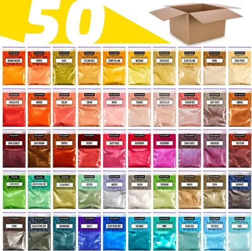 Vista 15 de Polvo de mica cereza 2 oz - Tinte para hacer jabón - Color único - Suministros para hacer jabón a mano - Pigmento de color de resina epoxi - Polvo