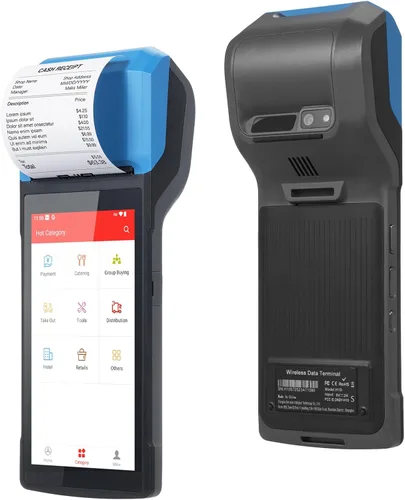 Vista 9 de Bisofice PDA portátil 4G POS Android 13.0 impresora de recibos 2GB+16GB, cámara 5M, escáner de código de barras 1D 2D, conexión de red completa