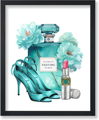 Vista 44 de Monem Art - Póster de moda, estampado de diseñador rosa, arte de zapatos, arte de perfume, arte de lápiz labial, regalo para mujeres y fashionistas