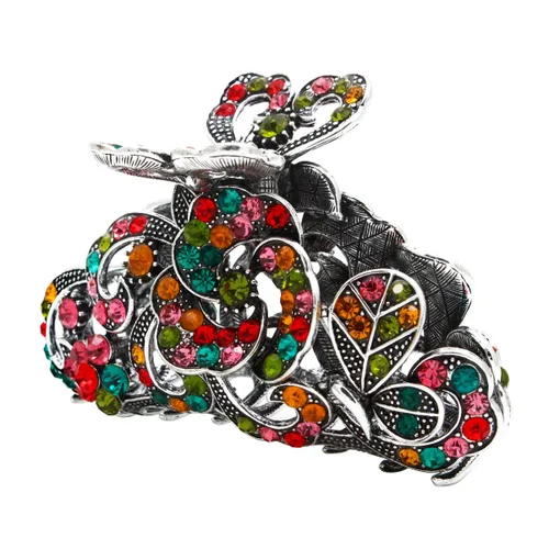 Vista 8 de Fashion & Lifestyle Pinza de mandíbula grande de aleación de metal para mujeres y niñas, pinza bastante fuerte, pasador antideslizante, agarre hacia