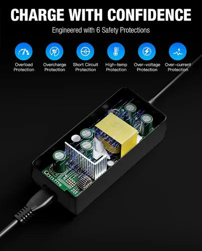 Vista 4 de Adaptador de corriente de cargador original de 42 V 1.7 A compatible con Segway Ninebot MAX G2 G30LP E2Pro F65 F40 F30 D28 D40 ES2 ES4 E22 E45
