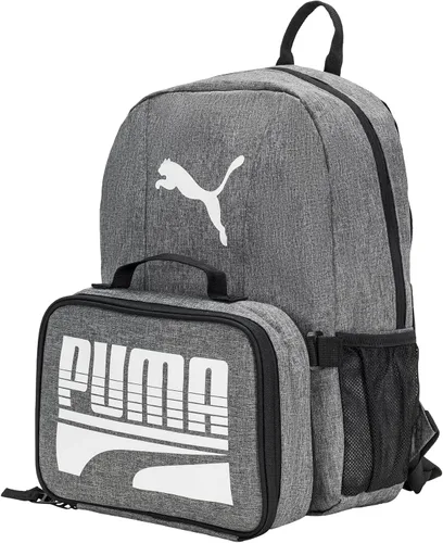 Vista 2 de PUMA - Combo de juego de mochila y lonchera para niños, GrisMulti