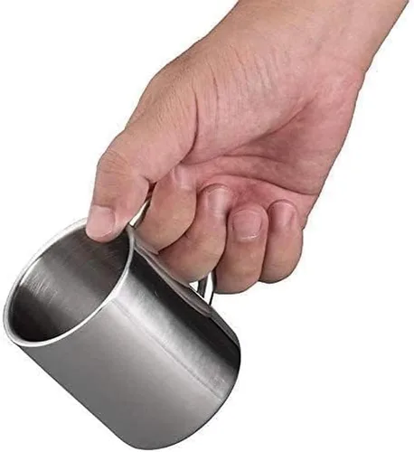 Vista 8 de IMEEA Tazas irrompibles para niños, tazas de camping de doble pared, 7.5oz/220ml, taza de acero inoxidable con asa, juego de 2