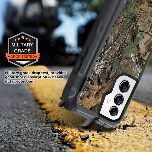 Vista 6 de Funda compatible con Samsung Galaxy A14 5G con protector de pantalla, protección de grado militar, resistente de 3 capas a prueba de golpes