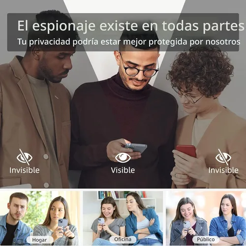 Vista 7 de Protector de pantalla de privacidad Ruwa para iPhone 14 Pro Max [Pack de 3] [17 cm] Película de vidrio templado para pantalla con marco