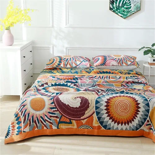 Vista 87 de MSGKV - Manta bohemia/primaveral de algodón para sofá y sala de estar, de gasa acogedora, de 50 x 60 pulgadas 50"x60" Cotton Throw, Woven Bird