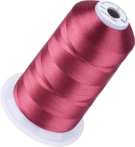 Vista 15 de Simthread 5500 yardas de hilo de bordar, 5000M de alto rendimiento 40WT 100% hilo de poliéster – 170+ colores vívidos, clasificado de alta velocidad