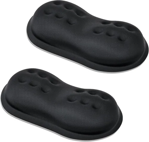 Vista 10 de VANKEY Reposamuñecas para ratón, almohadilla de escritorio para ratón, cómodo soporte de muñeca para ratón de computadora, reposamuñecas ergonómico