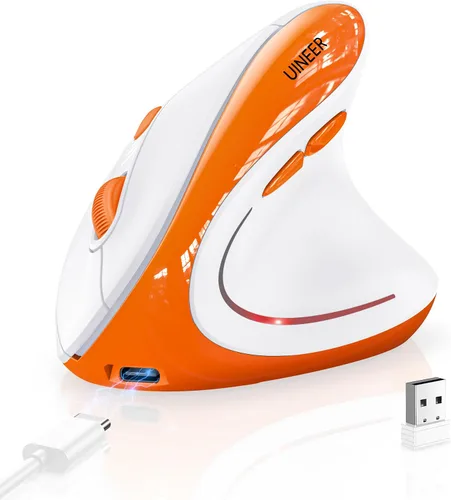 Vista 9 de Uineer Ratón ergonómico vertical, mouse inalámbrico Bluetooth, 3