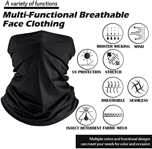 Vista 3 de Máscara facial de verano para hombres, máscara de protección UV, protector solar, transpirable, polaina para el cuello, bufanda, pesca, ciclismo