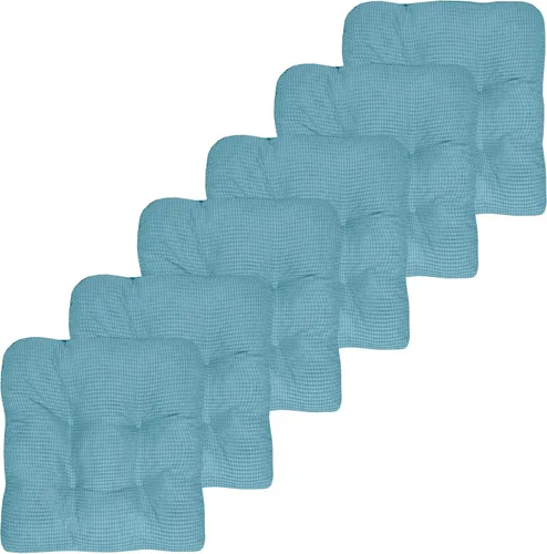 Vista 25 de Sweet Home Collection - Cojín de espuma de memoria triturada para silla premium, con capitoné, parte trasera de goma antideslizante con micropuntos