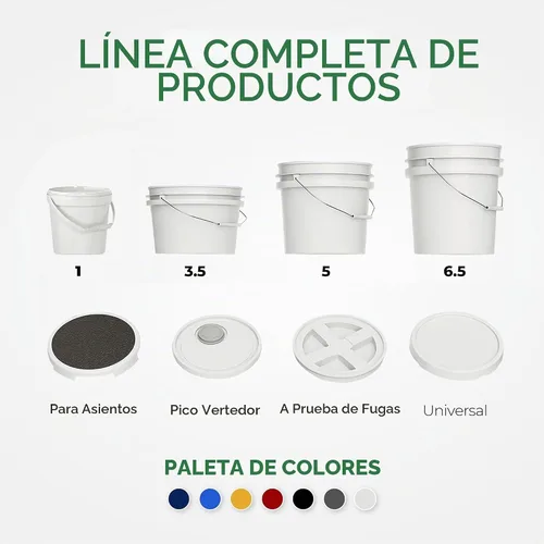 Vista 6 de EconoHome Cubo de plástico redondo de grado alimentario de 1 galón - Recipientes de almacenamiento de alimentos tipo deli con tapas ideales
