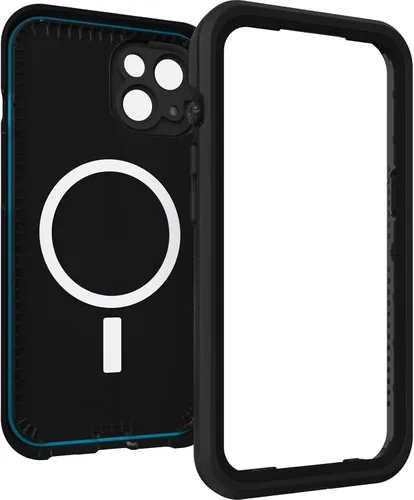 Vista 3 de OtterBox FRē Series - Funda impermeable con MagSafe (diseñada por LifeProof) para iPhone 14, color negro