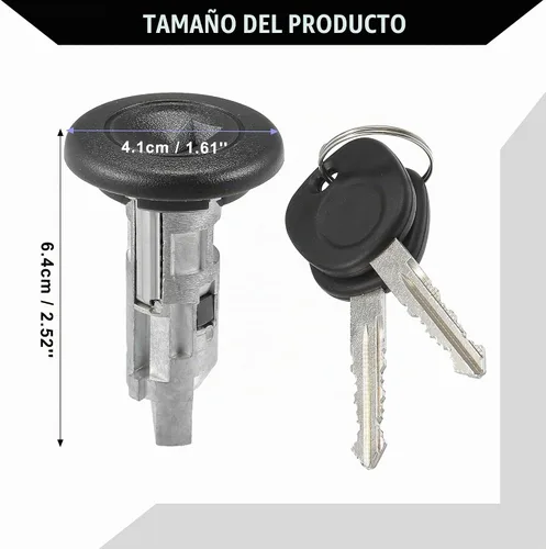 Vista 7 de 15298923 / Interruptor de encendido interior/cilindro de bloqueo de dirección con 2 llaves para Chevy Silverado 2003-2006 para GMC Sierra 2003-2006