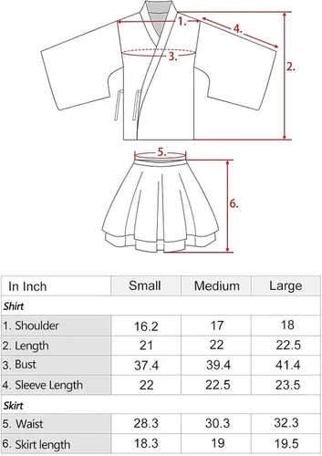 Vista 5 de Disfraz de anime para mujer diseño de kimono chaqueta con capucha falda corta conjunto de ropa verde S S