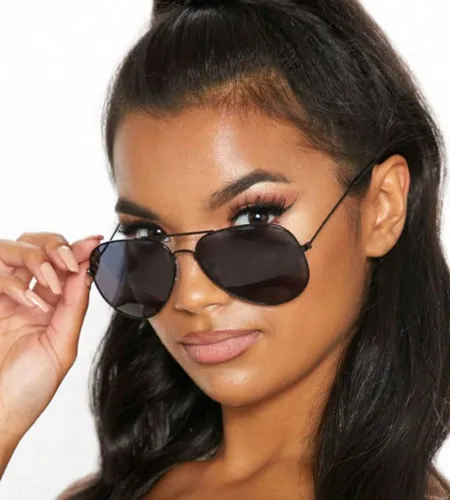 Vista 7 de WebDeals - Gafas de sol con marco de metal de aviador estilo clásico