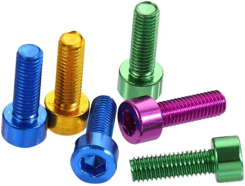Vista 8 de 2 unids/set bicicleta titular tornillo hervidor rack tornillo aleación aluminio M5x15mm botella agua jaula pernos para bicicleta MTB bicicleta
