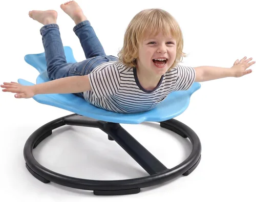 Vista 16 de Silla giratoria sensorial para autismo para niños autistas, color Naranja