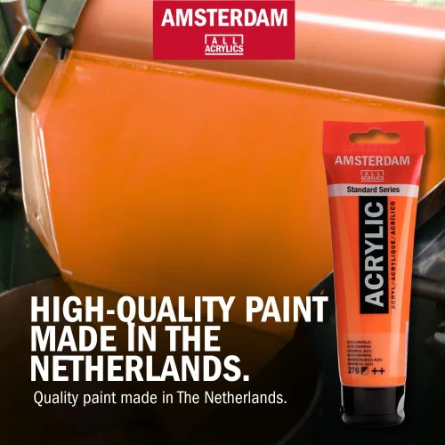 Vista 2 de Amsterdam Juego de pintura acrílica serie estándar, juego de paisaje (tubos de 12 x 0.7 fl oz), mezcla de colores, perfecto para pinturas de paisajes