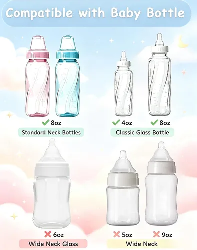 Vista 4 de Tetina de silicona para alimentación Evenflo, cuello estándar de plástico tintado clásico y botellas de vidrio clásicas, flujo lento, 3.3 ft+ Blanco