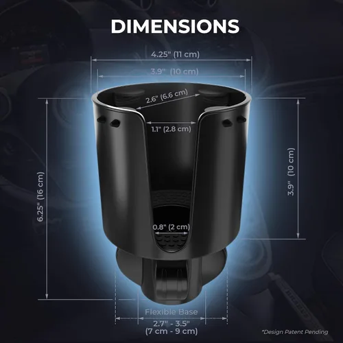 Vista 5 de Expansor y adaptador para portavasos de automóvil para botellas grandes, compatible con botellas HydroFlask, Nalgene, Yeti, Camelbak y Klean